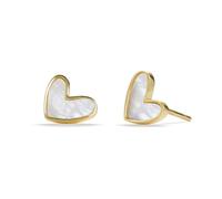 PERIMADE Orecchini a perno placcati in oro con madreperla, da donna, in argento Sterling 925, non si ossidano, regalo alla moda, per compleanno, amicizia, per mamma, migliore amica, One Size, Argento