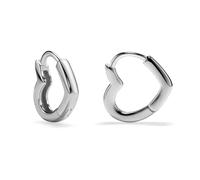 PERIMADE Orecchini Huggie a forma di cuore, placcati in oro 18 carati, in argento Sterling 925, con piccolo cuore, ipoallergenici, non si ossidano, regalo di compleanno o San Valentino, TAGLIA UNICA