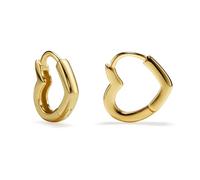 PERIMADE Orecchini Huggie a forma di cuore, placcati in oro 18 carati, in argento Sterling 925, con piccolo cuore, ipoallergenici, non si ossidano, regalo di compleanno o San Valentino, TAGLIA UNICA