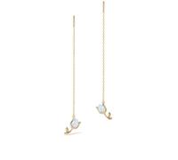 PERIMADE Orecchini pendenti a forma di tulipano, placcati in oro 18 carati, con piccolo fiore di opale, orecchini pendenti in argento Sterling 925, ipoallergenici, non si ossidano, gioielli per