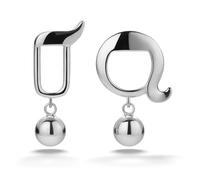 PERIMADE Orecchini pendenti da donna e uomo, placcati in oro 18 carati, delicati orecchini pendenti in argento Sterling 925 massiccio per lei, ipoallergenici, design a sfera, non si ossidano, regalo