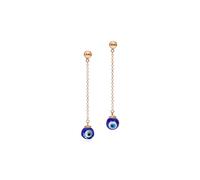PERIMADE Set di orecchini pendenti da donna in argento Sterling 925 massiccio con occhio blu turco, placcati in oro, gioielli per compleanno, amicizia, regalo, Vetro, Nessuna pietra preziosa