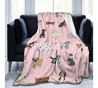 Perinsto Coperta decorativa in pile per cani, ultra morbida, calda, per tutte le stagioni, cuccioli, animali, per letto, sedia, auto, divano, camera da letto, 152,4 x 127 cm