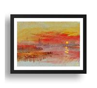 Period Prints The Scarlet Sunset, 1830 40 di Joseph Mallord William Turner RA, riproduzione A3 in cornice 43x33 cm