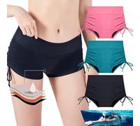 Periodo Costumi da bagno a prova di perdite Bikini mestruale Pantaloncini Boyleg Fondo impermeabile Nuoto Breve Pantaloni per incontinenza Vita alta Controllo della pancia Pantaloni Periodo Pantaloni
