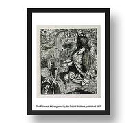 Periodo Prints Palazzo d'Arte inciso Dalziel Brors di Dante Gabriel Rossetti, arte pre-Raphaelite, riproduzione A3 in cornice nera 17x13 (A3)