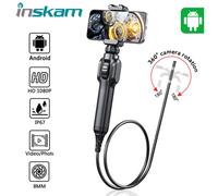 Periscopio articolato 1080P bidirezionale 360 ° Sonda impermeabile IP67 da 8,5 mm per telecamera endoscopica per telecamera di ispezione del motore dell'auto Android