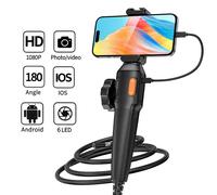 Periscopio articolato da 6,0 mm/8,5 mm 1M 1080P a 2 vie 180 ° Telecamera di ispezione endoscopio industriale portatile con sterzo per iOS/Tipo C
