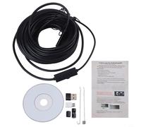 Periscopio industriale USB 15 m impermeabile tubo telecamera di ispezione con sonda da 7 mm e 6 luci LED per la pulizia dello scarico delle fogne, compatibile con