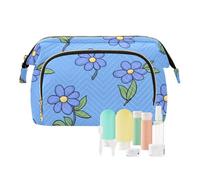Periwinkle Floreale Stile Country Style Cartoon Cosmetico Sacchetto Organizzatore Leggero Della Moneta Delle Donne Portafoglio per Kit da Viaggio monedero pequeno para mujer, Stile del fumetto di