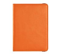 Periwinkle - Portafoglio in pelle per passaporto e carte di vaccino, organizer per documenti di viaggio, custodia per passaporto, per uomini e donne, impermeabile, Arancione fosforescente, 1 size