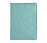 Periwinkle - Portafoglio in pelle per passaporto e carte di vaccino, organizer per documenti di viaggio, custodia per passaporto, per uomini e donne, impermeabile, Seafoam Green, 1 size, moderno