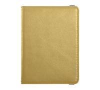 Periwinkle - Portafoglio in pelle per passaporto e carte di vaccino, organizer per documenti di viaggio, custodia per passaporto, per uomini e donne, impermeabile, Oro metallizzato., 1 size, moderno