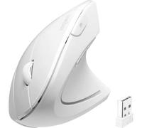Perixx 11937 PERIMICE-713 N W Mouse ergonomico Senza fili (radio) Bianco 6 Tast