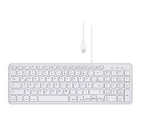 Perixx 11960 PERIBOARD-213 DE W USB Tastiera Tedesco, QWERTZ Bianco