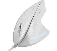 Perixx 12275 PERIMICE-513 W Mouse ergonomico Cablato Ottico Bianco 6 Tasti 1600