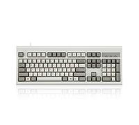 Perixx PERIBOARD-106M, Tastiera USB cablata grandezza standard, tasti ergonomici curvi, Classic Retro, Layout US inglese