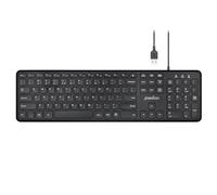 Perixx PERIBOARD-210 US Wired Full-Size USB Keyboard with Quiet Scissor Keys for Desktop, Laptop and Tablet - Black - US English QWERTY..