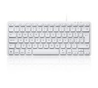 Perixx PERIBOARD-332 Tastiera USB cablata retroilluminata - Mini tastiera Mac -