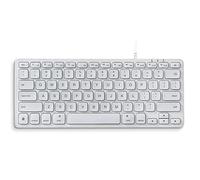 perixx PERIBOARD-332MW Mini Tastiera retroilluminata per Mac con cavo - Tasti Forbici sottili con lettere grandi - LED bianco - Layout QWERTY US English
