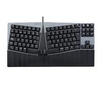 Perixx PERIBOARD-335BR ES Teclado compacto mecánico ergonómico con Cable - Interruptores táctiles marrones de perfil Bajo - Teclas programables - Teclado español con…