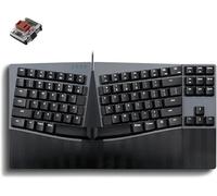 Perixx PERIBOARD-335BR Tastiera meccanica compatta ergonomica cablata,Interruttori tattili marroni a basso profilo,Compatibile con Windows e Mac OS X,Inglese degli Stati Uniti
