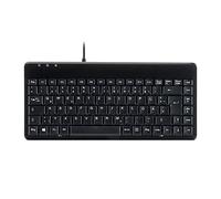 Perixx PERIBOARD-409 P Mini tastiera compatta PS/2 cablata, 315 x 147 x 21 mm, cavo da 1,80 m, layout tedesco QWERTZ