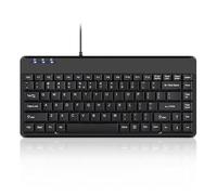 Perixx PERIBOARD-409 U Tastiera USB Mini - USB - con Filo - Laccatura Nero Pianoforte - US English Layout