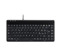 Perixx PERIBOARD-409H Mini Tastiera con 2 Porte USB 2.0, nera lucida, Layout Italiano