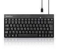 perixx PERIBOARD-422 FR, Mini tastiera cablata AZERTY USB-C - Nero