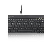 Perixx PERIBOARD-426 Mini Tastiera con Cavo USB, Francese AZERTY, Nero