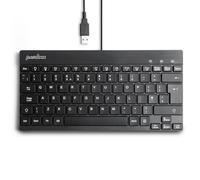 Perixx PERIBOARD-426 - Mini tastiera USB cablata, QWERTY UK, colore: Nero