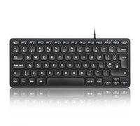 Perixx PERIBOARD-432 - Tastiera USB cablata, design sottile con grandi tasti font, QWERTY UK