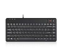 Perixx PERIBOARD-505H PLUS, Tastiera con trackball - USB - con cavo - con 2 porte USB Hub - 315x147x2 - Fit with Professional or Industrial Use - US English Layout