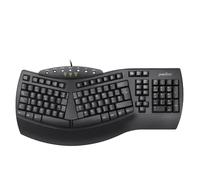 Perixx PERIBOARD-512 Tastiera ergonomica Full Size con cavo USB - Layout diviso - Nero - QWERTY Italiano