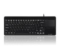 Perixx PERIBOARD-515 H Plus Tastiera con Touchpad - USB - con Filo - con 2 Porte USB Hub - US English Layout