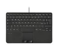 Perixx PERIBOARD-525 IT, Tastiera Mini USB Cabalata con Touchpad - Tasti a Forbice X Type - 11.18x7.17x1.1 Pollici - 2 Hub USB Integrati - Layout IT Italiano