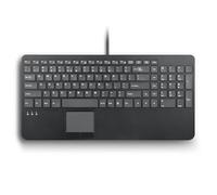 Perixx PERIBOARD-534 US, tastiera USB compatta cablata con touchpad, tasti a forbice tipo X, 39,7 x 19,8 x 3 cm, 2 hub USB integrati e tastierino numerico