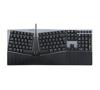 perixx PERIBOARD-535BR - Tastiera meccanica ergonomica cablata divisa - Switch touch marrone a basso profilo - Tasti programmabili - Compatibile con Windows e macOS - Layout AZERTY francese