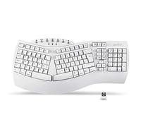 perixx PERIBOARD-612 Tastiera wireless ergonomica split con doppia modalità 2.4G e funzioni Bluetooth, compatibile con Windows 10 e Mac OS X System, bianco, QWERTY UK