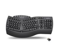 Perixx Periboard-612B Tastiera wireless ergonomica split con Dual Mode 2.4G e funzione Bluetooth, compatibile con Windows 10 e Mac OS X System, nero, layout inglese USA