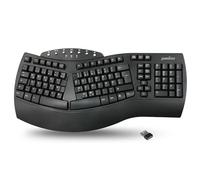 Perixx PERIBOARD-612BDE Bluetooth® Tastatur Tedesco, QWERTZ Nero Ergonomisch, Handballenauflage,