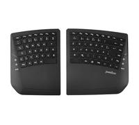 Perixx PERIBOARD-624B - Tastiera ergonomica senza fili, design split, TKL, inclinazione regolabile, layout QWERTZ, colore: Nero