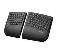 Perixx PERIBOARD-624B US, tastiera wireless ergonomica divisa - separazione fino a 9 m - angolo di inclinazione regolabile - tasti a membrana a basso profilo - nero - inglese americano