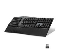 Perixx PERIBOARD-735BR Tastiera Meccanica Ergonomica Wireless - Interruttori tattili a basso profilo marrone - Connessione multidispositivo - Compatibile con Windows e Mac OS X