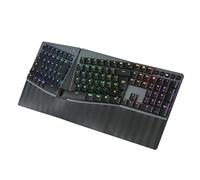 Perixx PERIBOARD-835BR - Tastiera Meccanica Ergonomica Wireless RGB, Switch Marroni Profilo Basso, Multi-Dispositivo (Windows/Mac), Layout Italiano