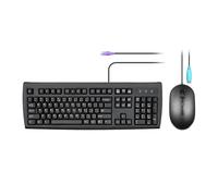 Perixx PERIDUO-107P, tastiera e mouse PS2 standard cablato, layout completo, con mouse ottico PS2 a 3 pulsanti, cavo da 1,5 m, nero