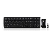 PERIXX PERIDUO-703 tastiera RF Wireless QWERTZ Tedesco Black