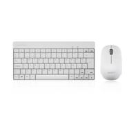 Perixx PERIDUO-712WES Mini Pack de Teclado y Ratón Inalámbrico Combo - Color Blanco - Español QWERTY