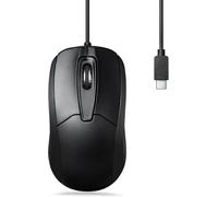 perixx PERIMICE-209C - Mouse ottico con cavo USB tipo C, cavo da 1,2 m, 1000 DPI, colore: Nero